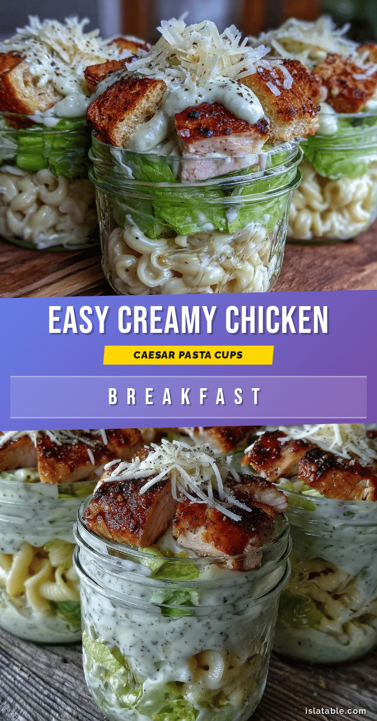 Chicken Caesar Pasta Salad Cups recipe