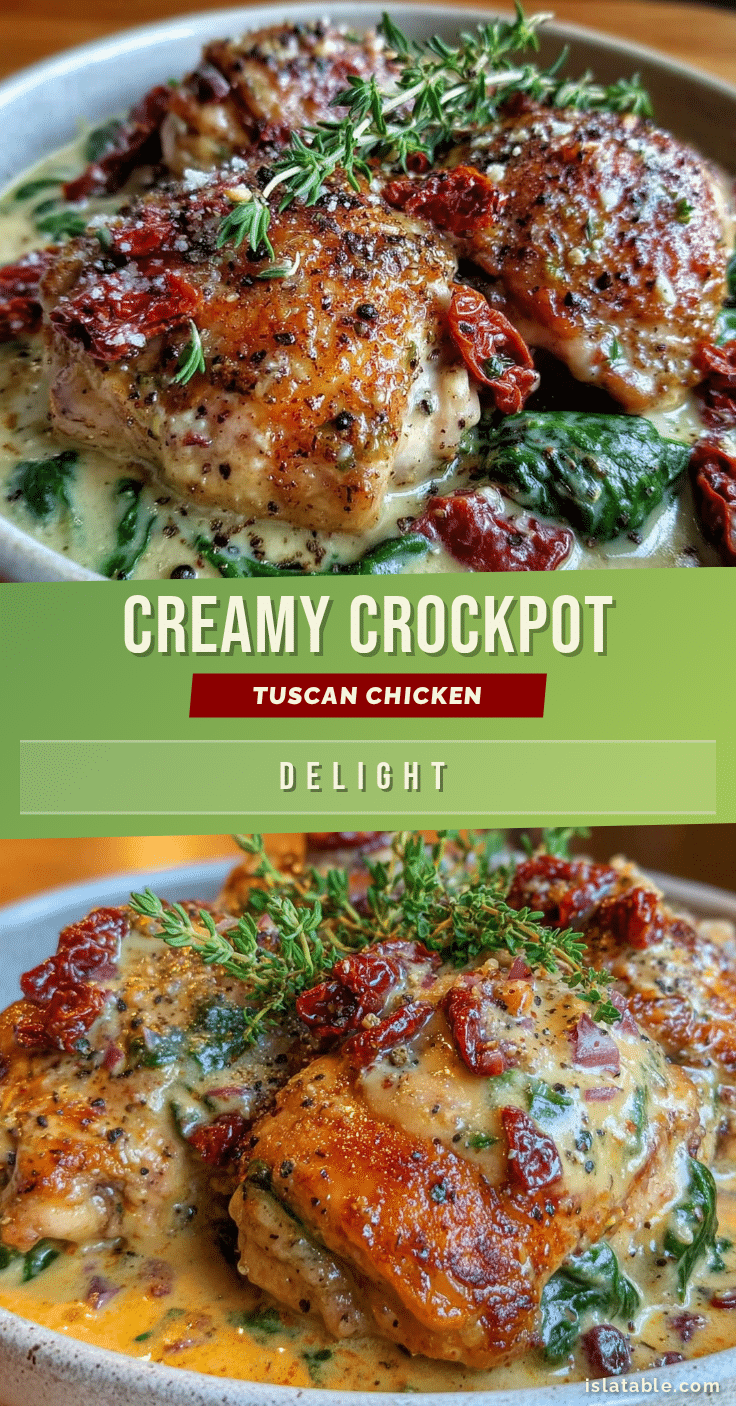 creamy crockpot tuscan chicken recipe