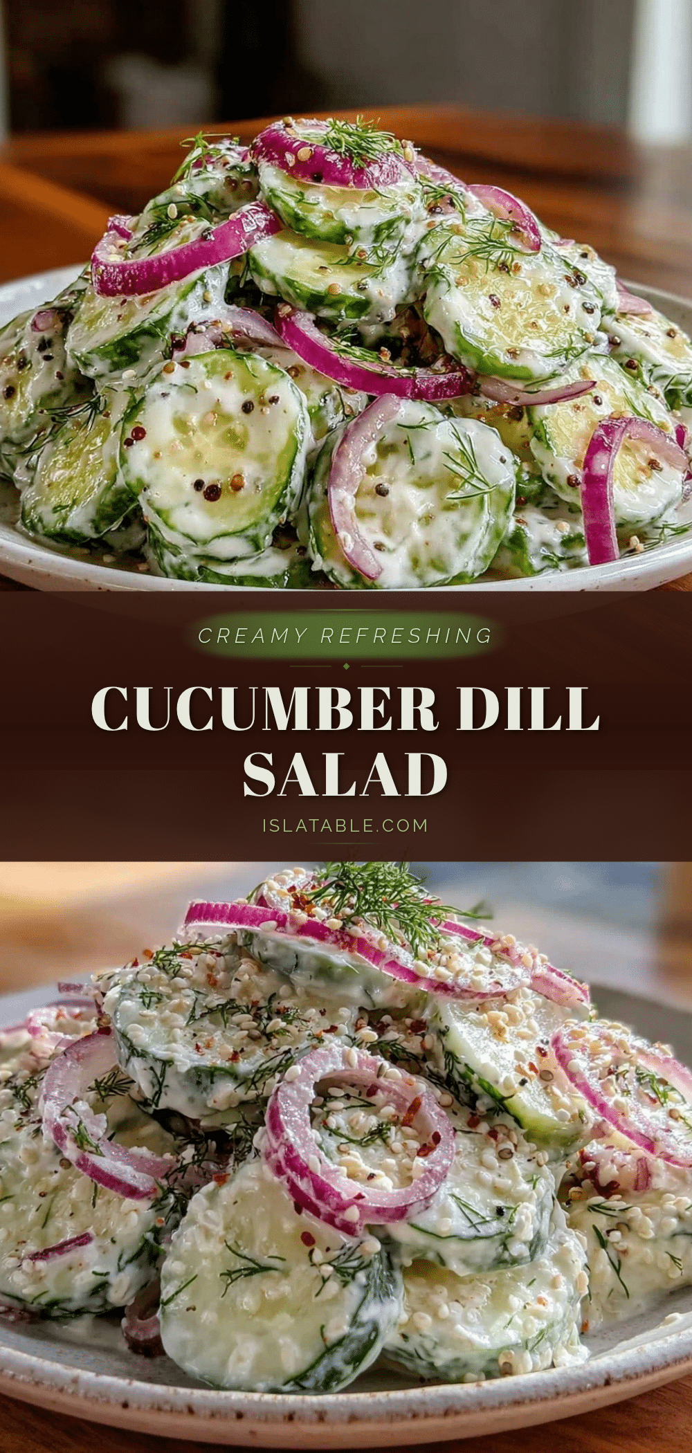 creamy fresh cucumber dill salad recipe