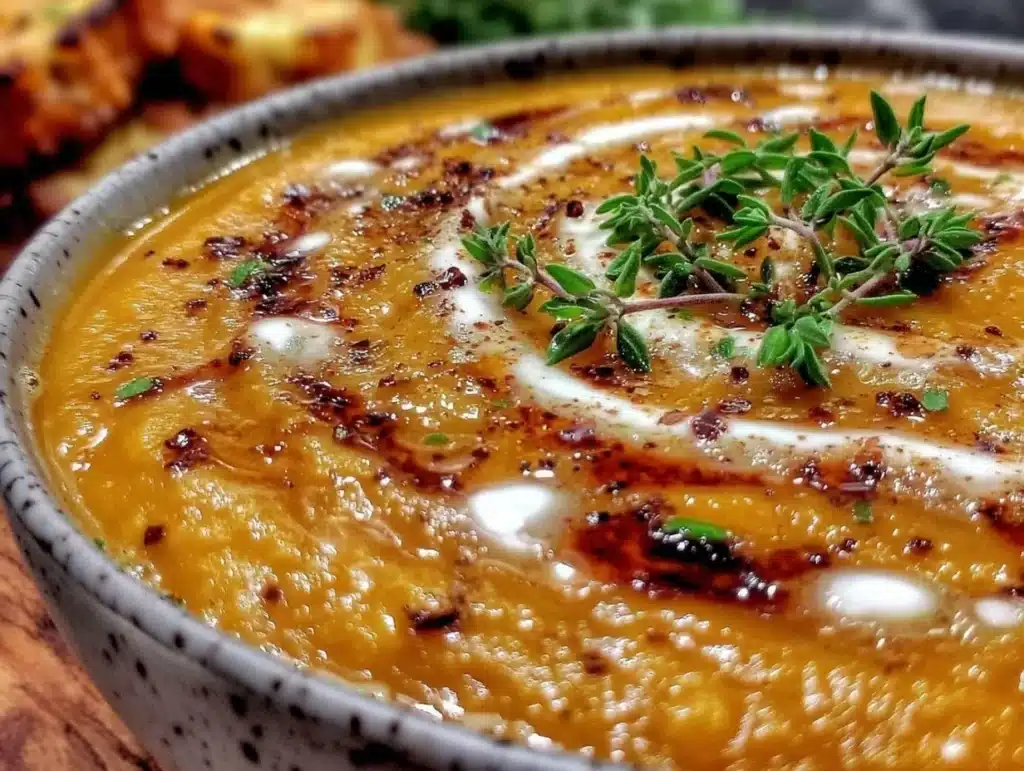 creamy roasted butternut squash soup - featured image