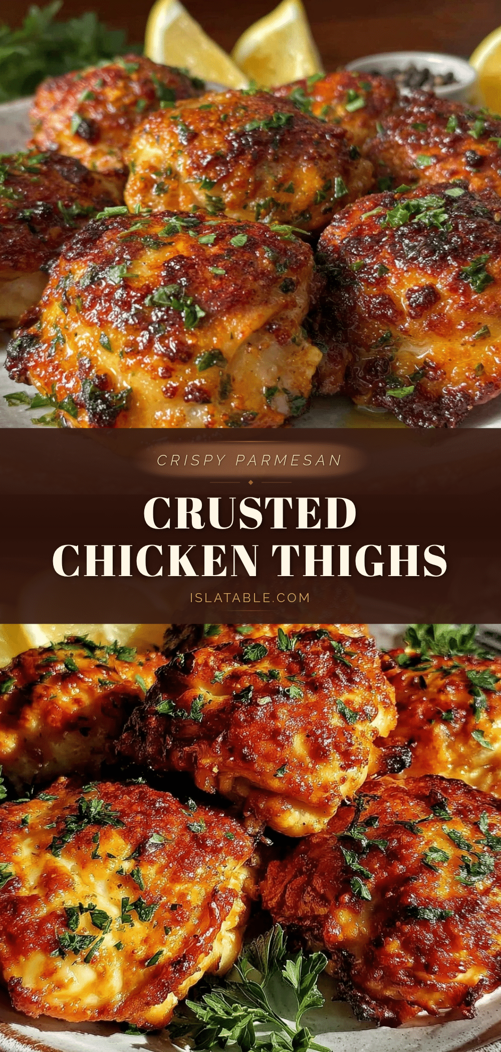 crispy parmesan crusted chicken thighs recipe