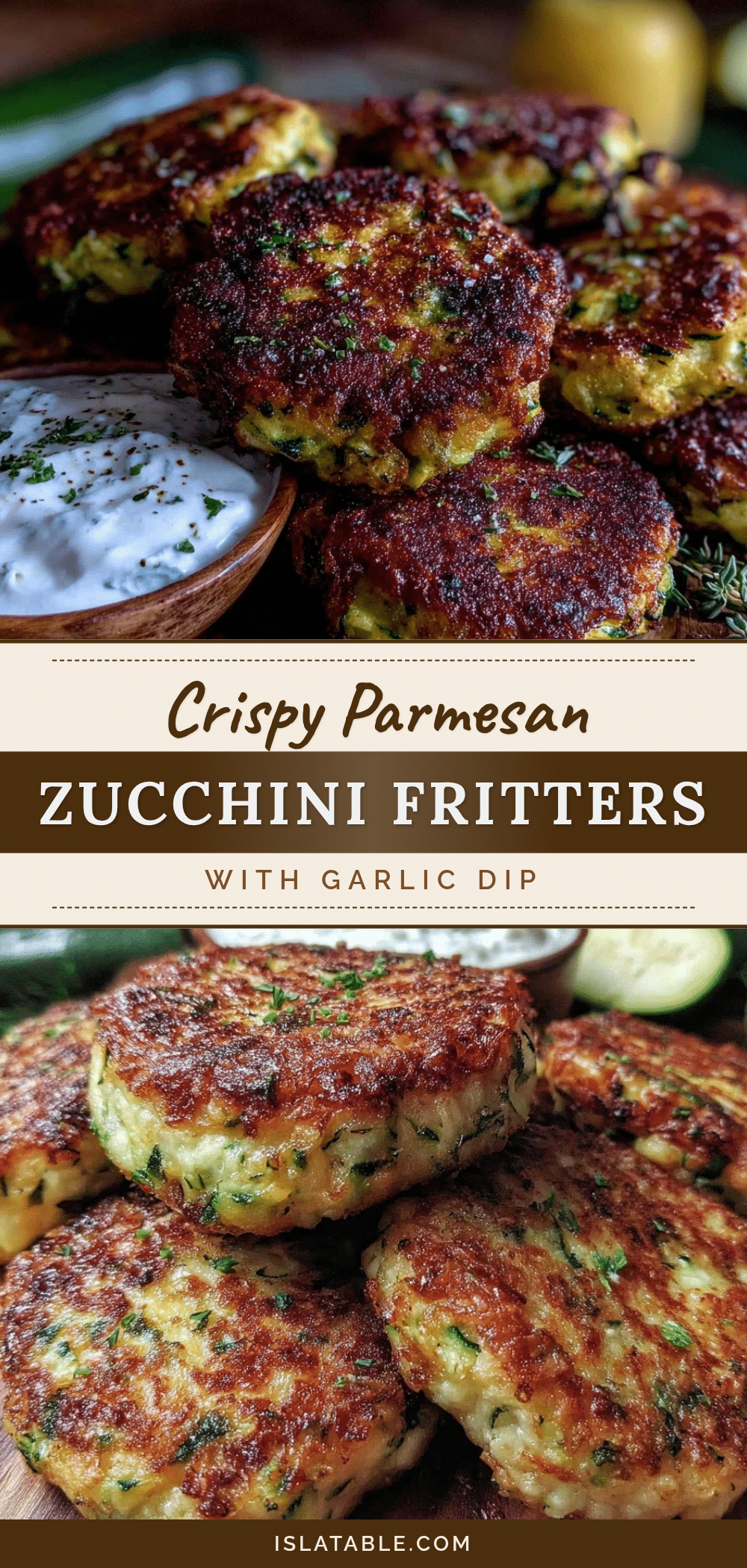 crispy Parmesan zucchini fritters recipe