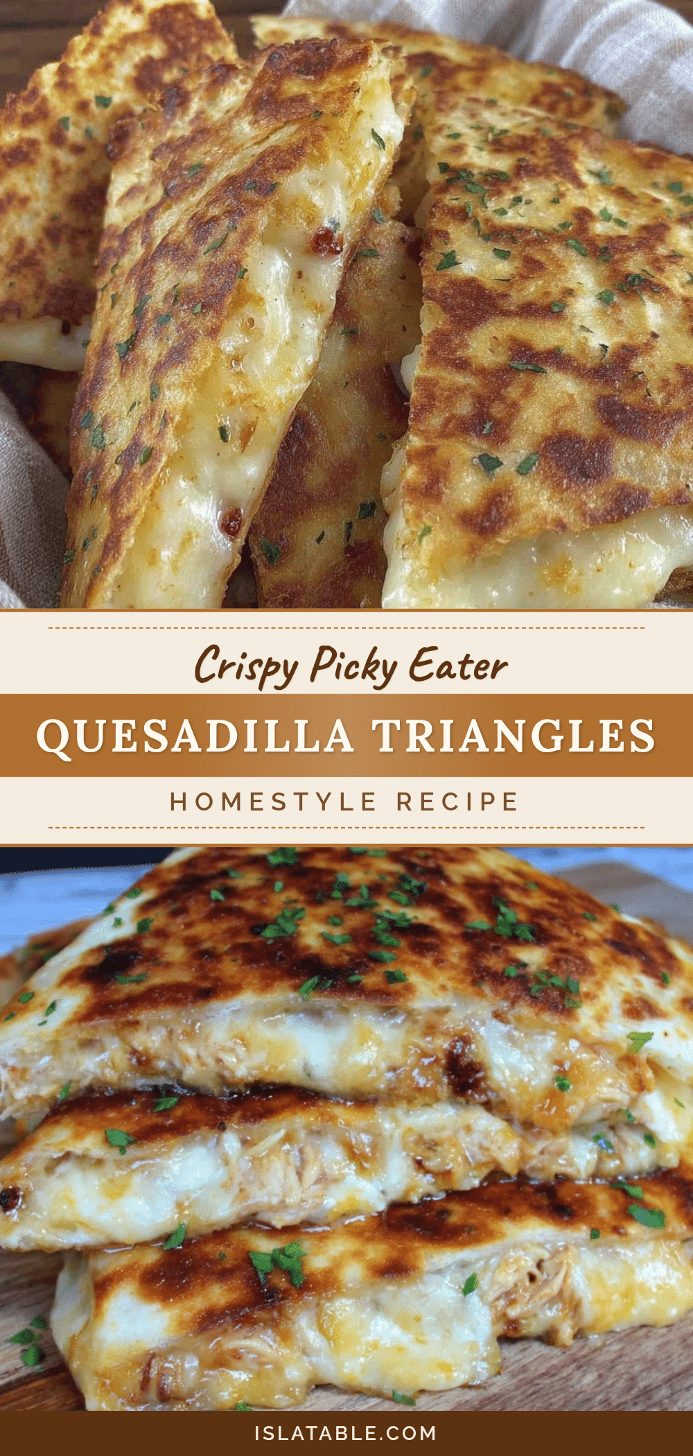 crispy quesadilla triangles recipe