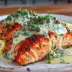easy baked lemon dill salmon - featured image