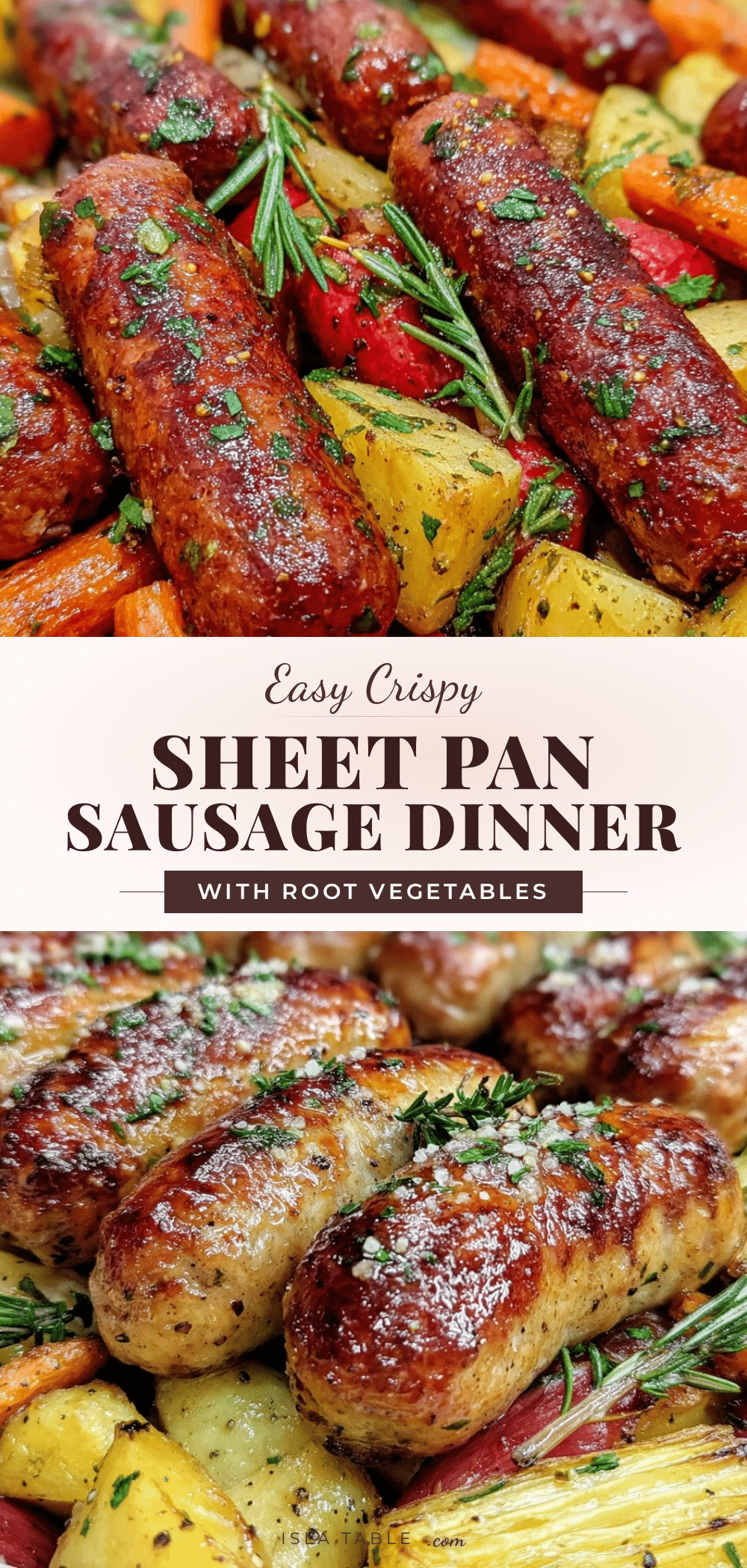 easy crispy sheet pan sausage and root vegetables recipe recipe