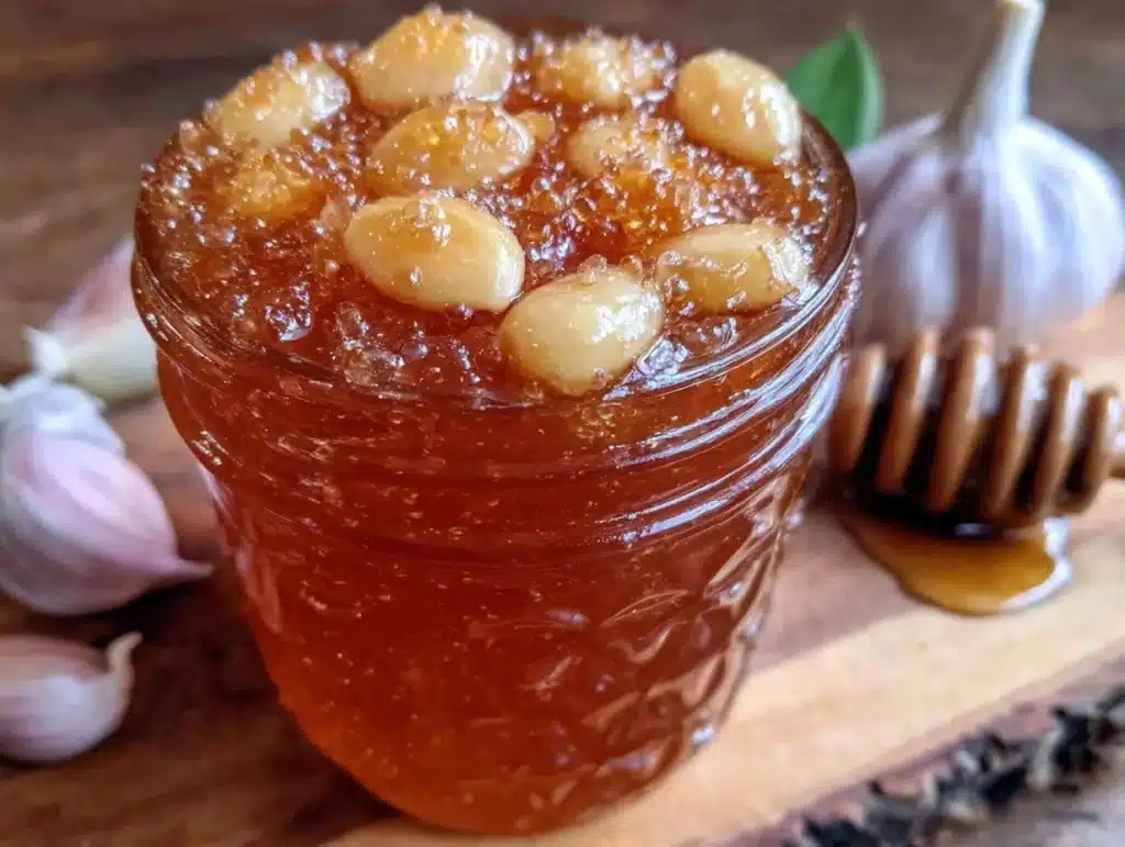 fermented garlic honey remedy - featured image