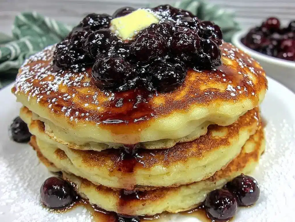 fluffy Greek yogurt pancakes - featured image