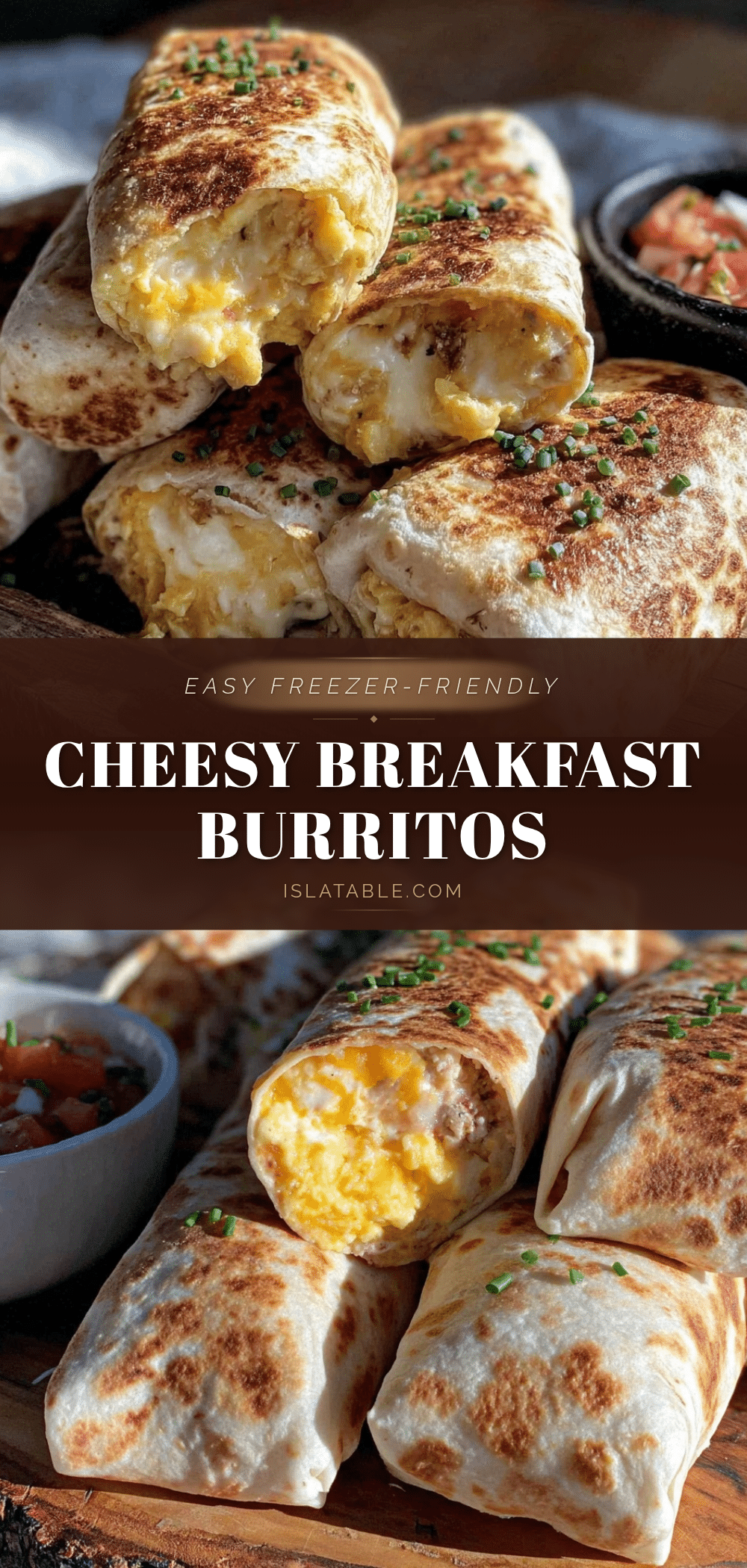 freezer-friendly egg and cheese breakfast burritos recipe