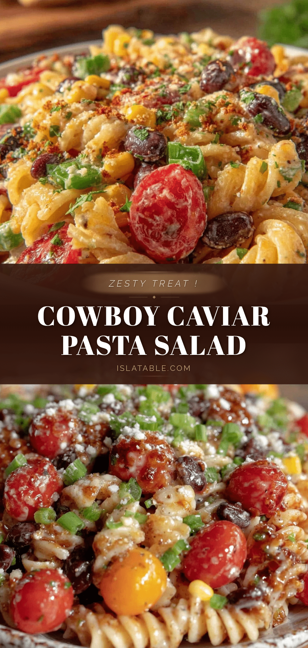 fresh cowboy caviar pasta salad recipe