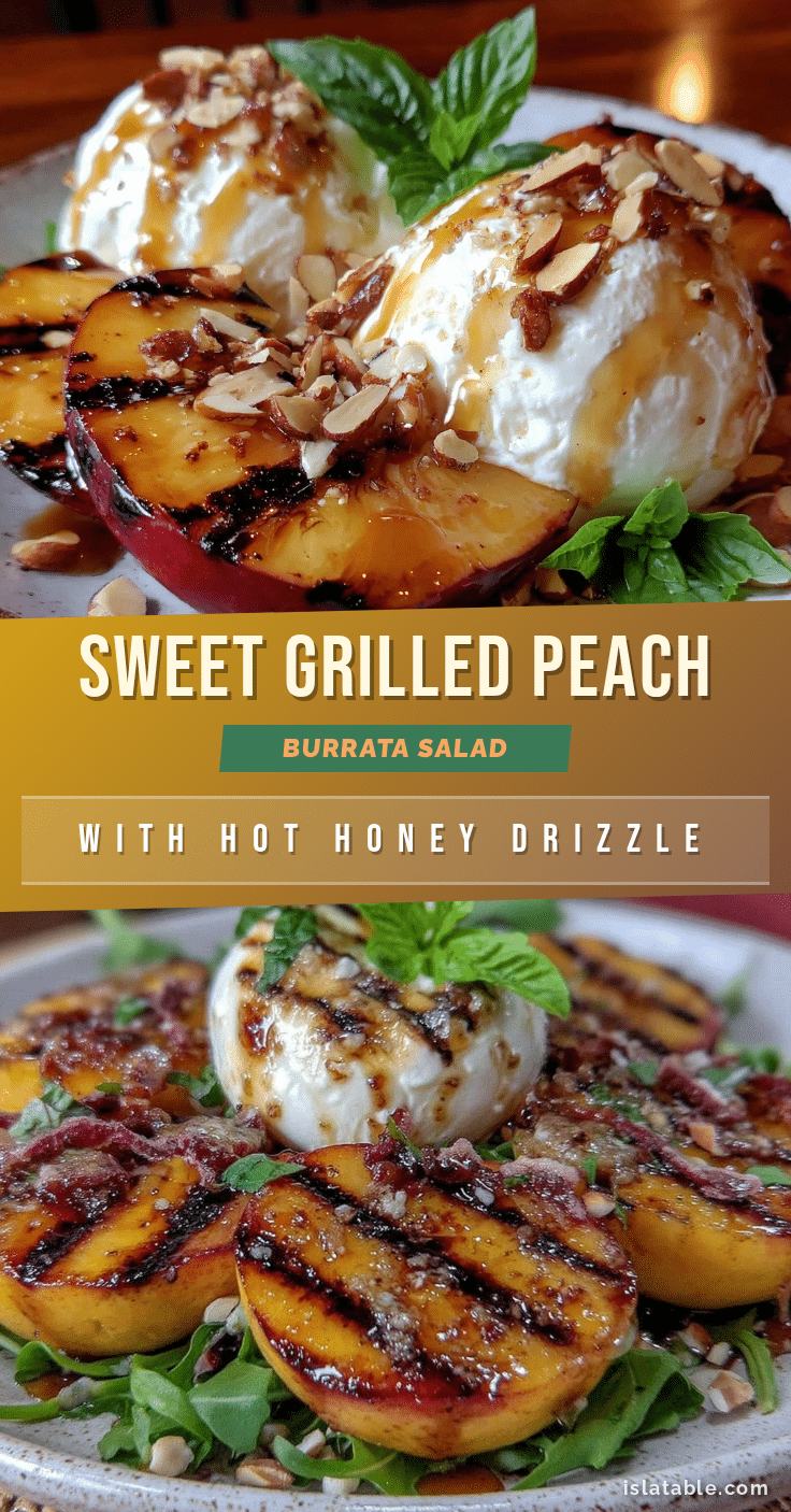 grilled peach and burrata salad recipe