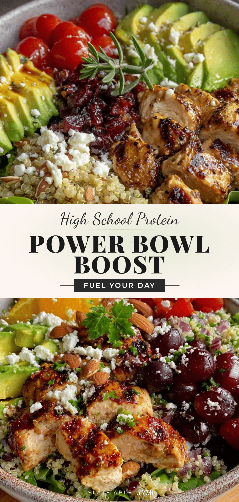 healthy high school protein power bowl recipe
