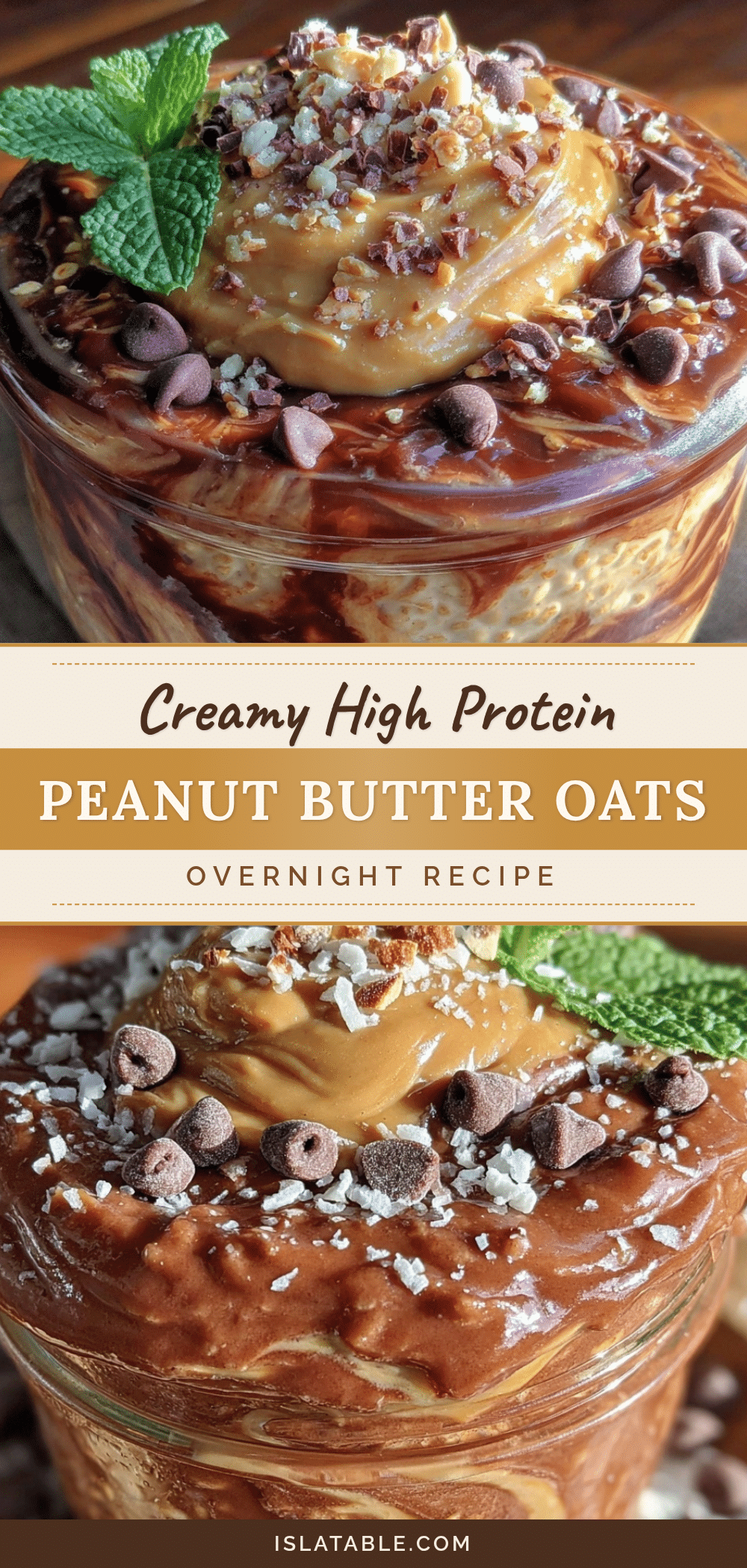 high protein peanut butter chocolate overnight oats recipe