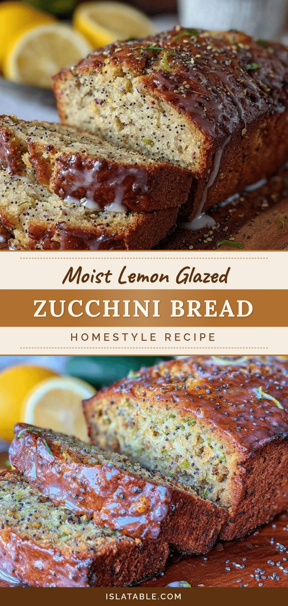 lemon glazed zucchini bread recipe