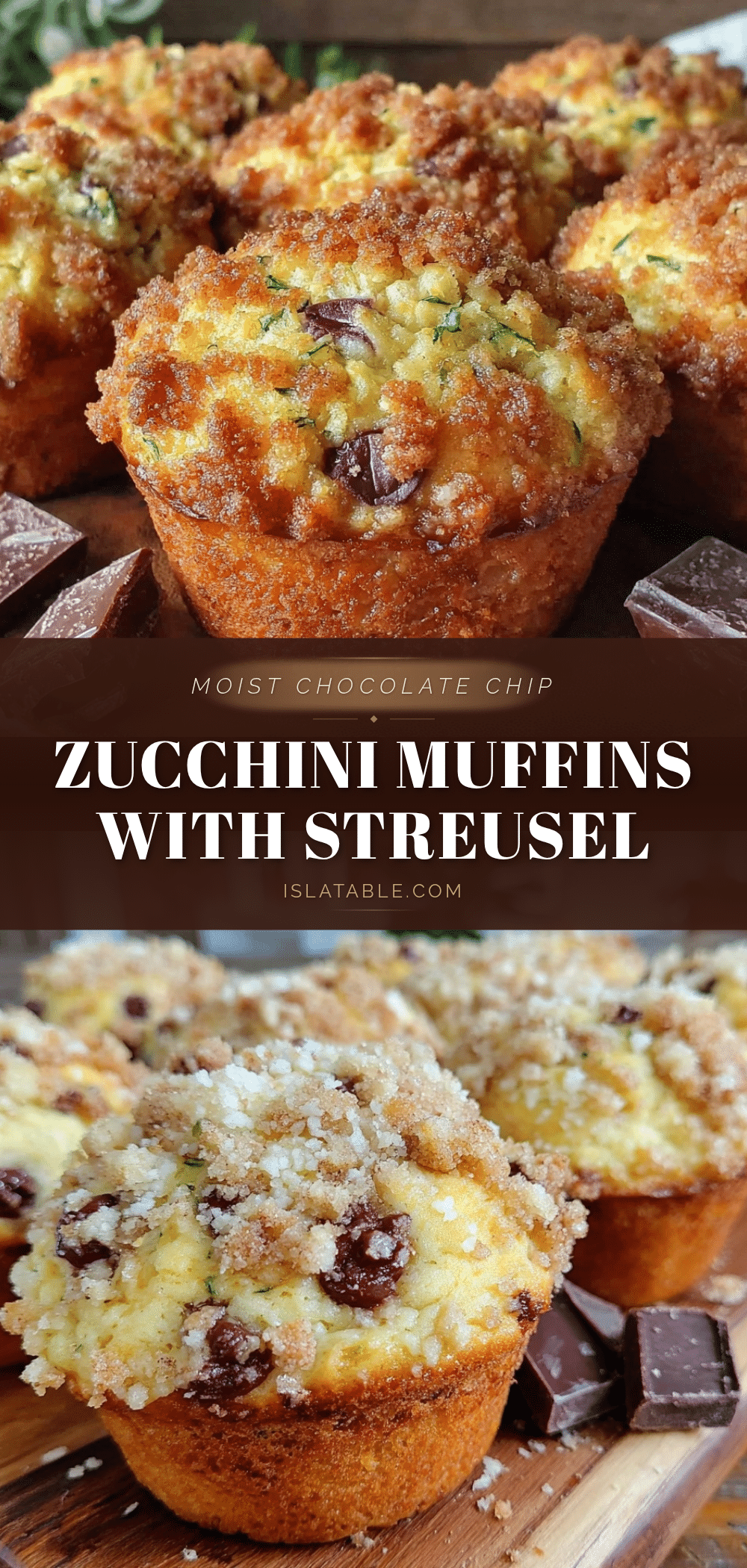 moist homemade chocolate chip zucchini muffins recipe