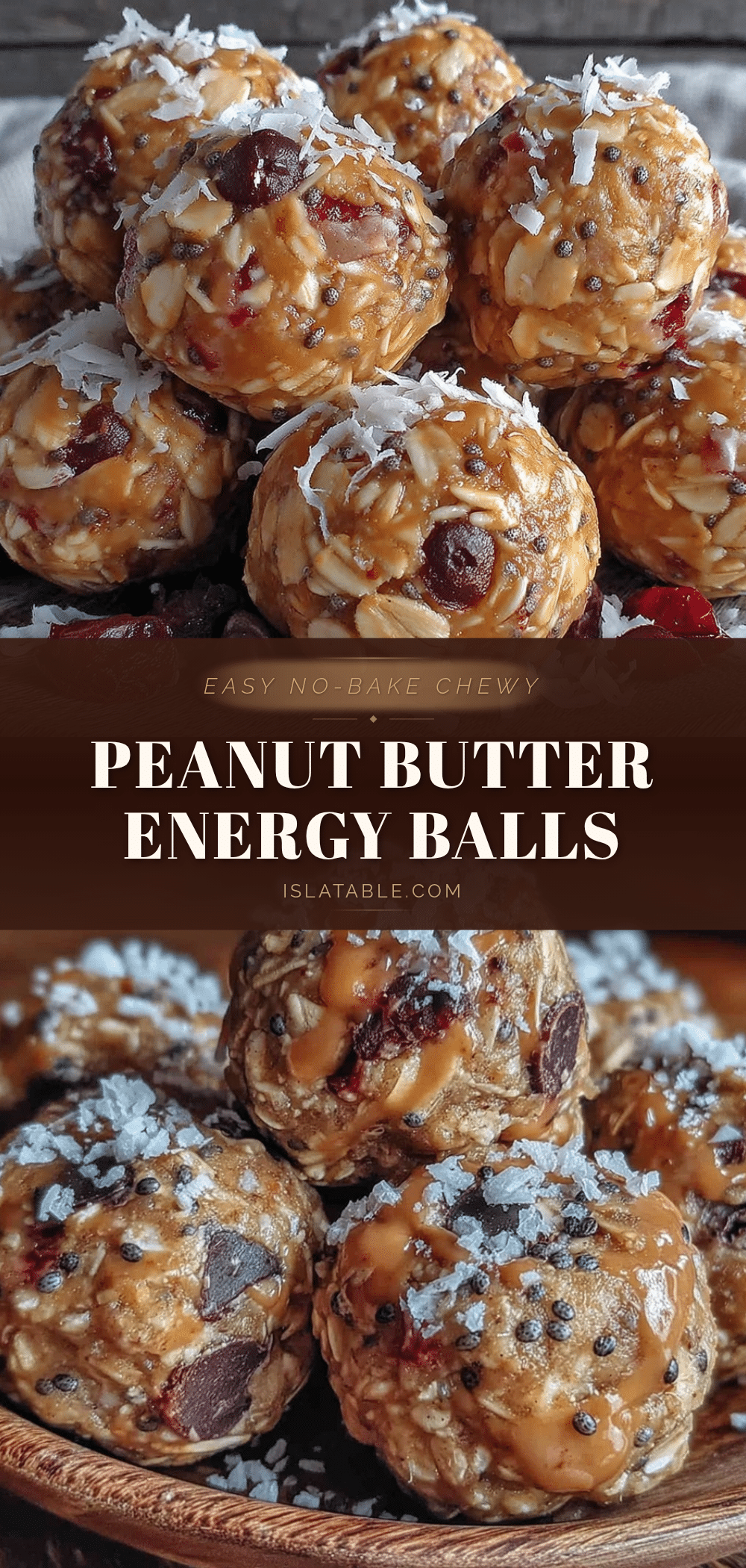 no-bake peanut butter oat energy balls recipe