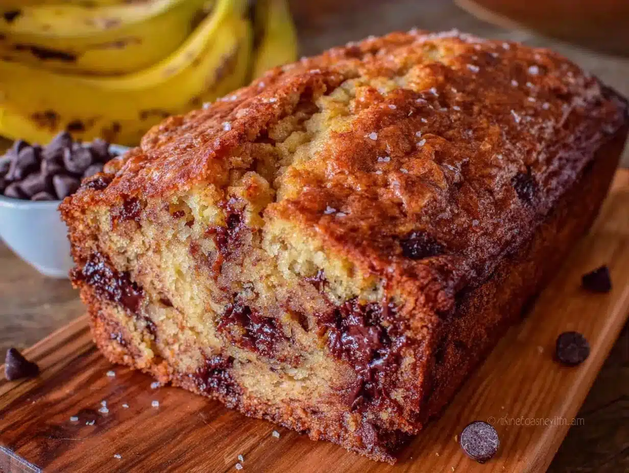 one-bowl chocolate chip banana bread preparation steps