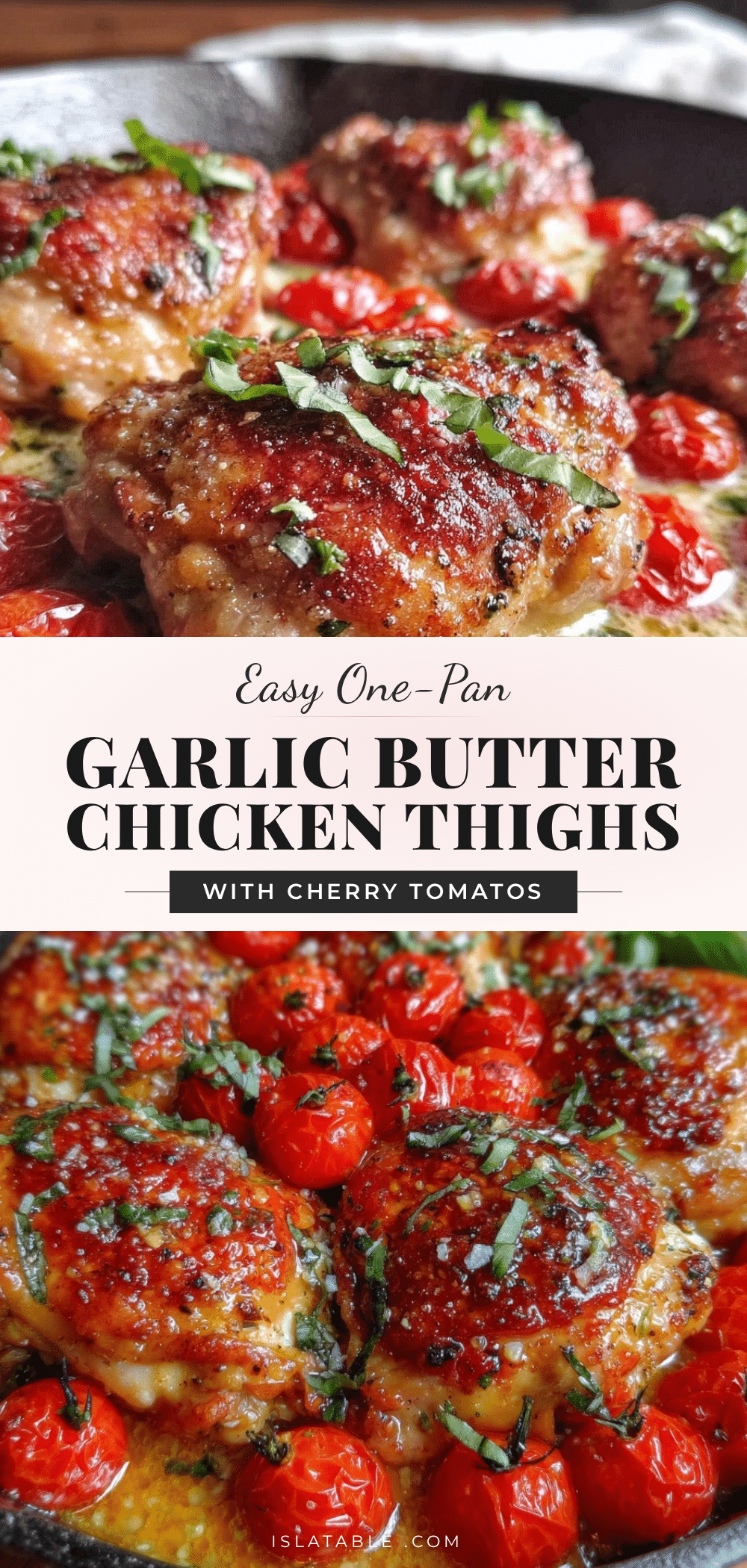 one-pan garlic butter chicken thighs recipe
