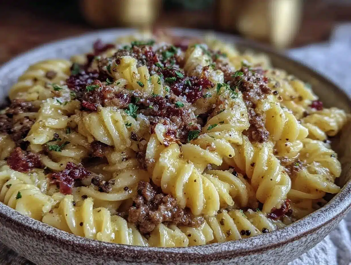 one-pot ground beef pasta preparation steps