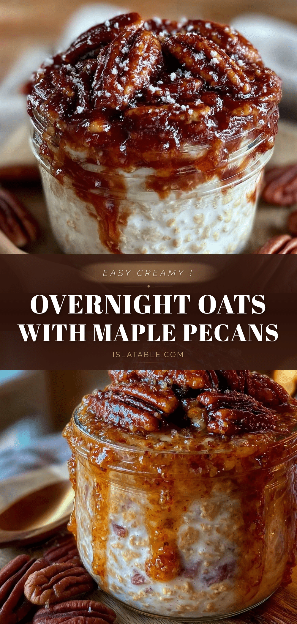 overnight oats with maple pecans recipe