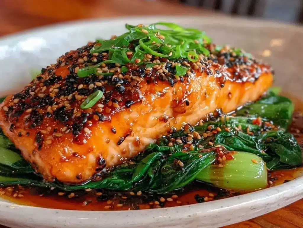 quick honey soy glazed salmon - featured image