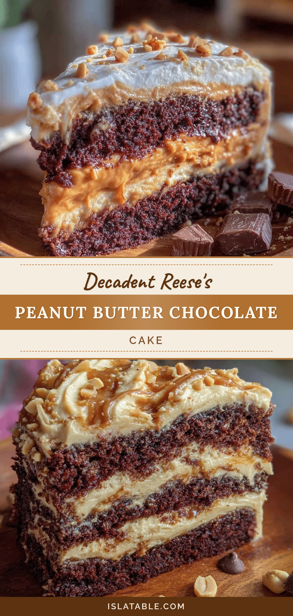 Reese’s peanut butter chocolate layer cake recipe