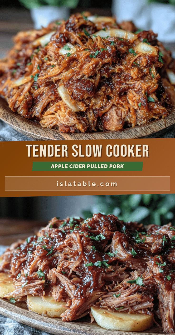 slow cooker apple cider pulled pork recipe