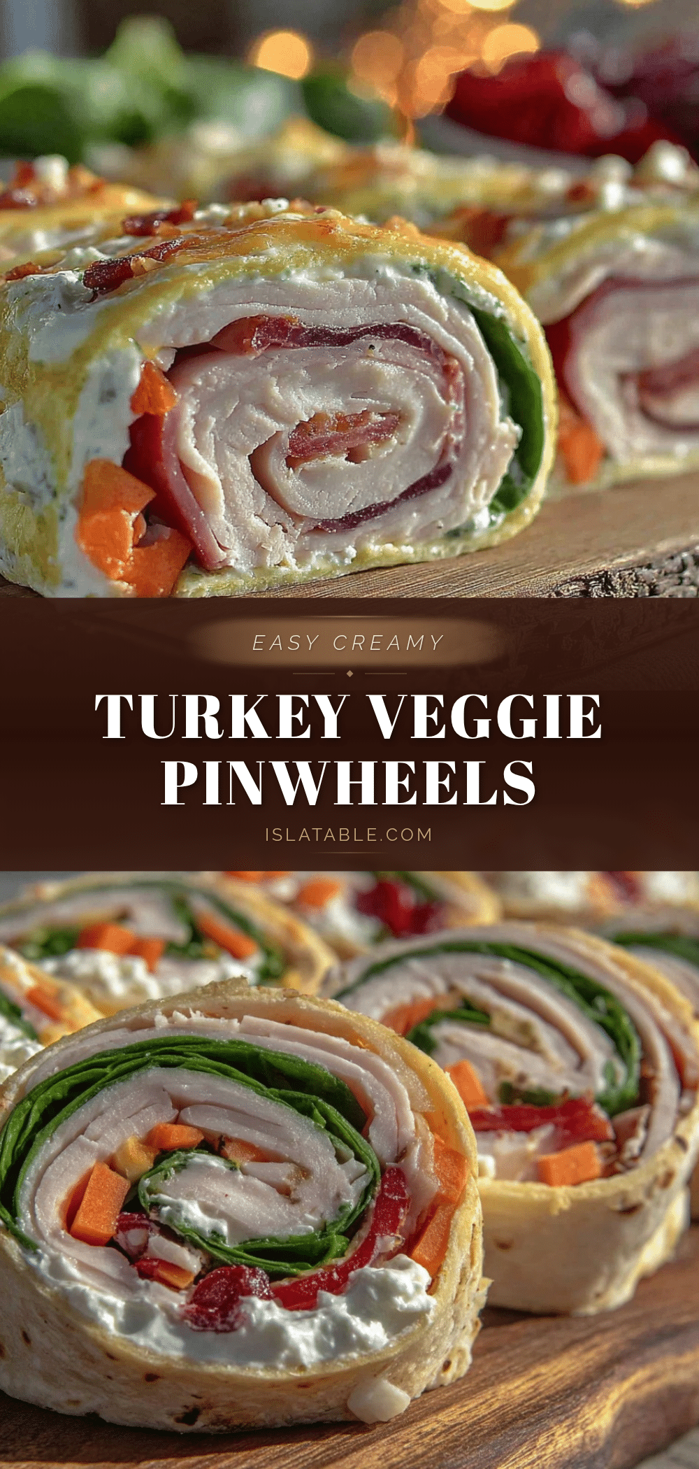turkey veggie pinwheel tortilla roll-ups recipe