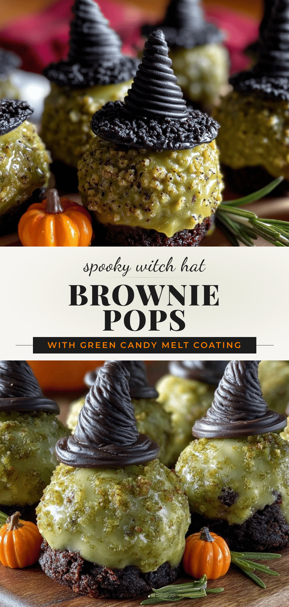 witch hat brownie pops recipe