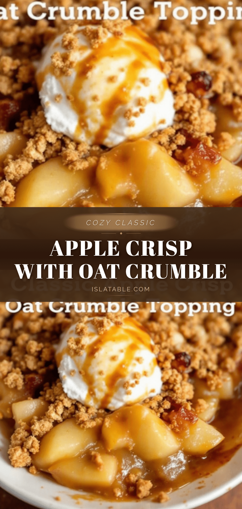 apple crisp with oat crumble topping recipe