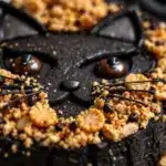 black cat halloween cookie cake - featured image
