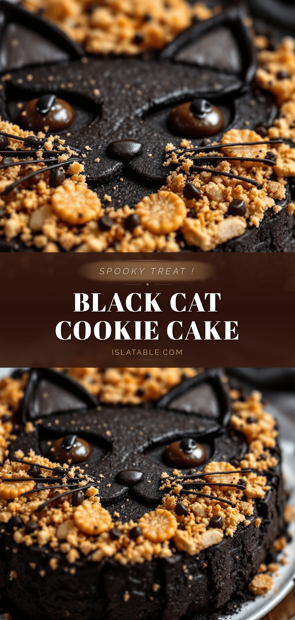 black cat halloween cookie cake recipe