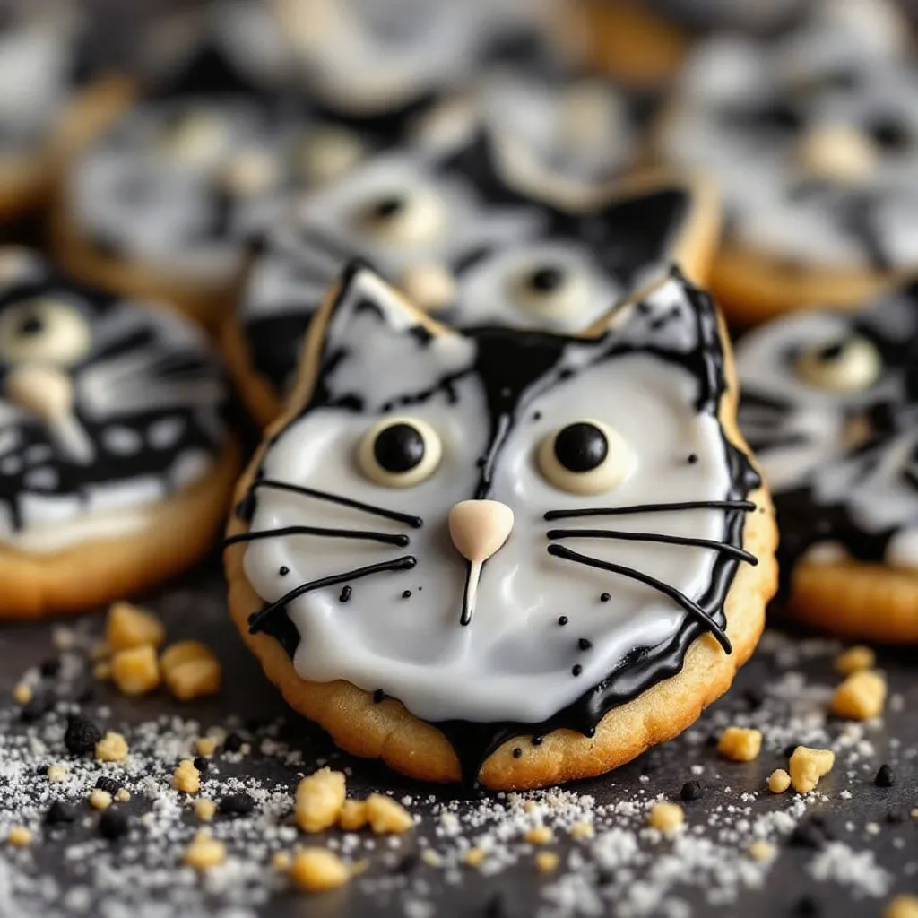 black cat sugar cookies preparation steps