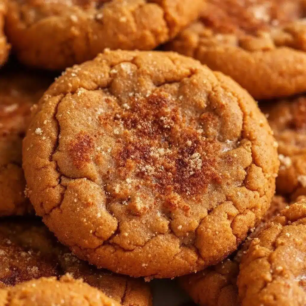 brown butter pumpkin snickerdoodle cookies - featured image