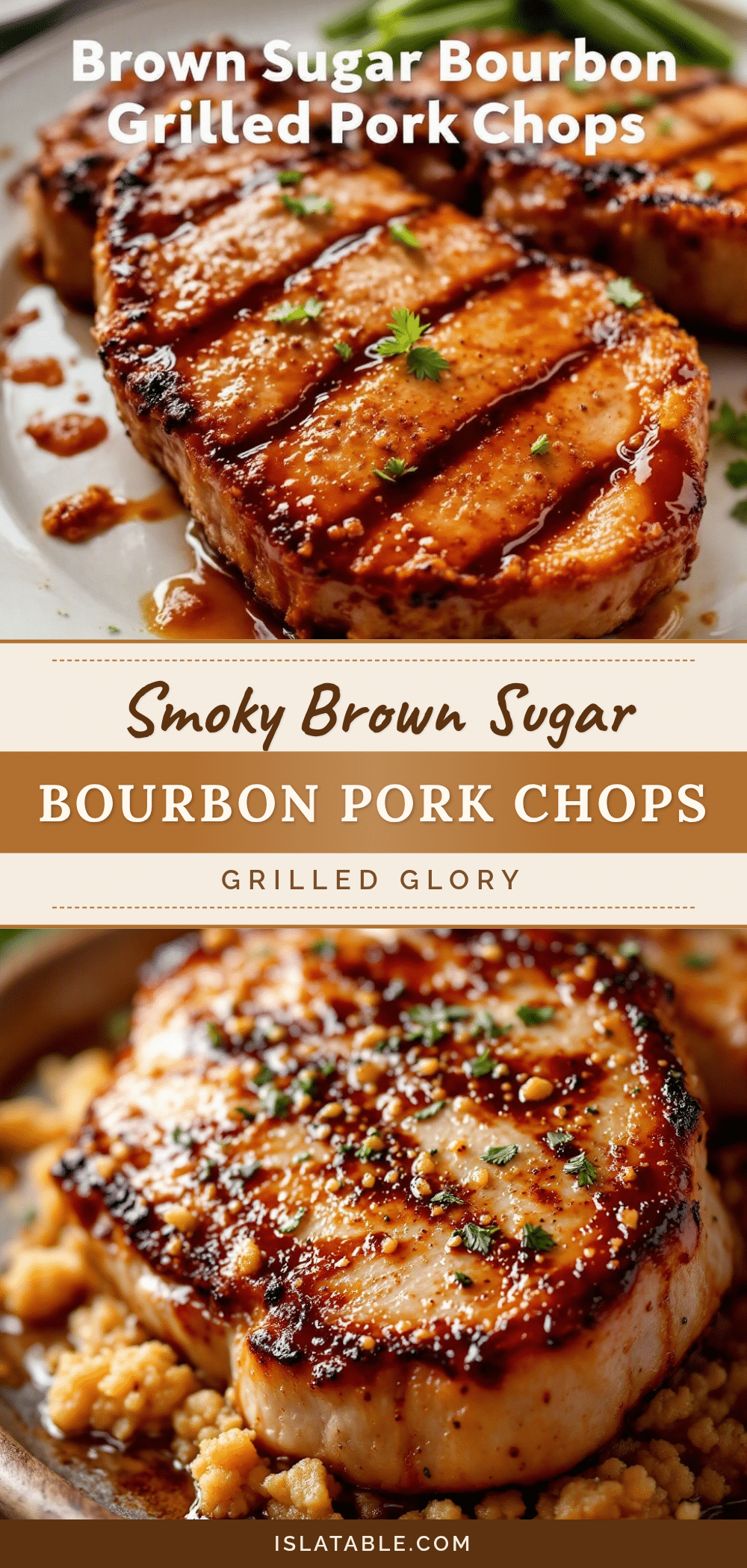brown sugar bourbon glazed grilled pork chops recipe