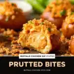 buffalo chicken dip stuffed pretzel bites - featured image