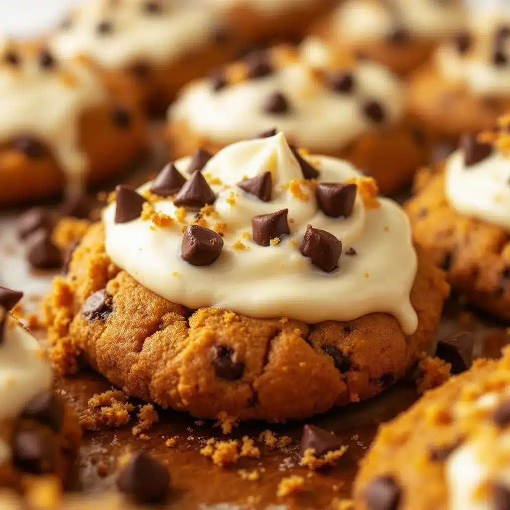 chocolate chip pumpkin cookies with cream cheese icing preparation steps