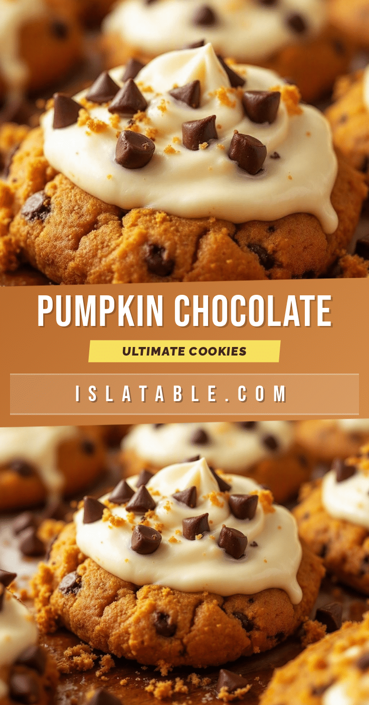 chocolate chip pumpkin cookies with cream cheese icing recipe