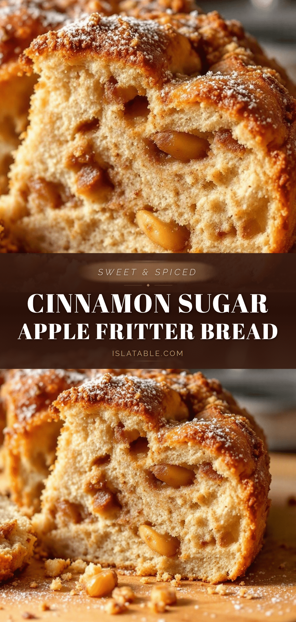 cinnamon sugar apple fritter bread recipe
