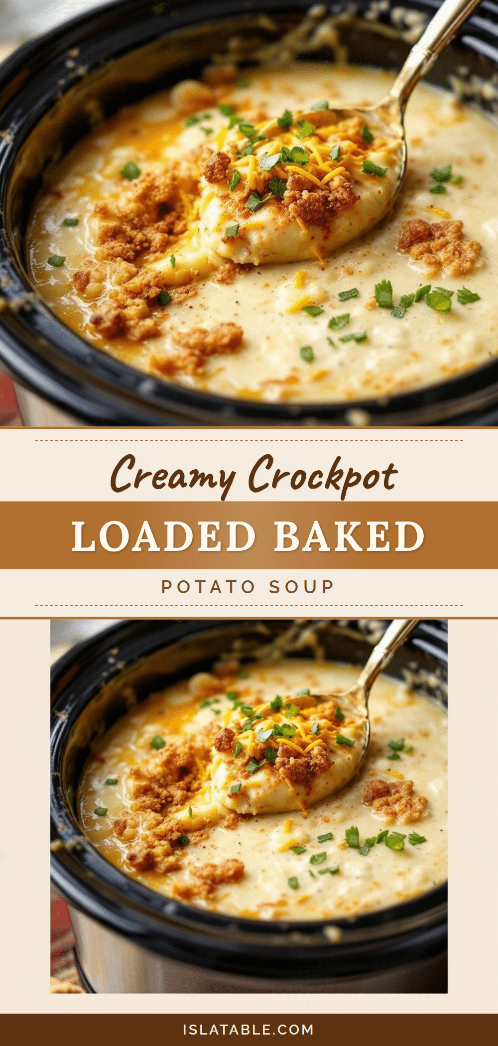 creamy crockpot loaded baked potato soup recipe