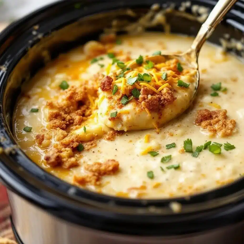 creamy crockpot loaded baked potato soup - featured image