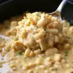 creamy crockpot white chicken chili - featured image