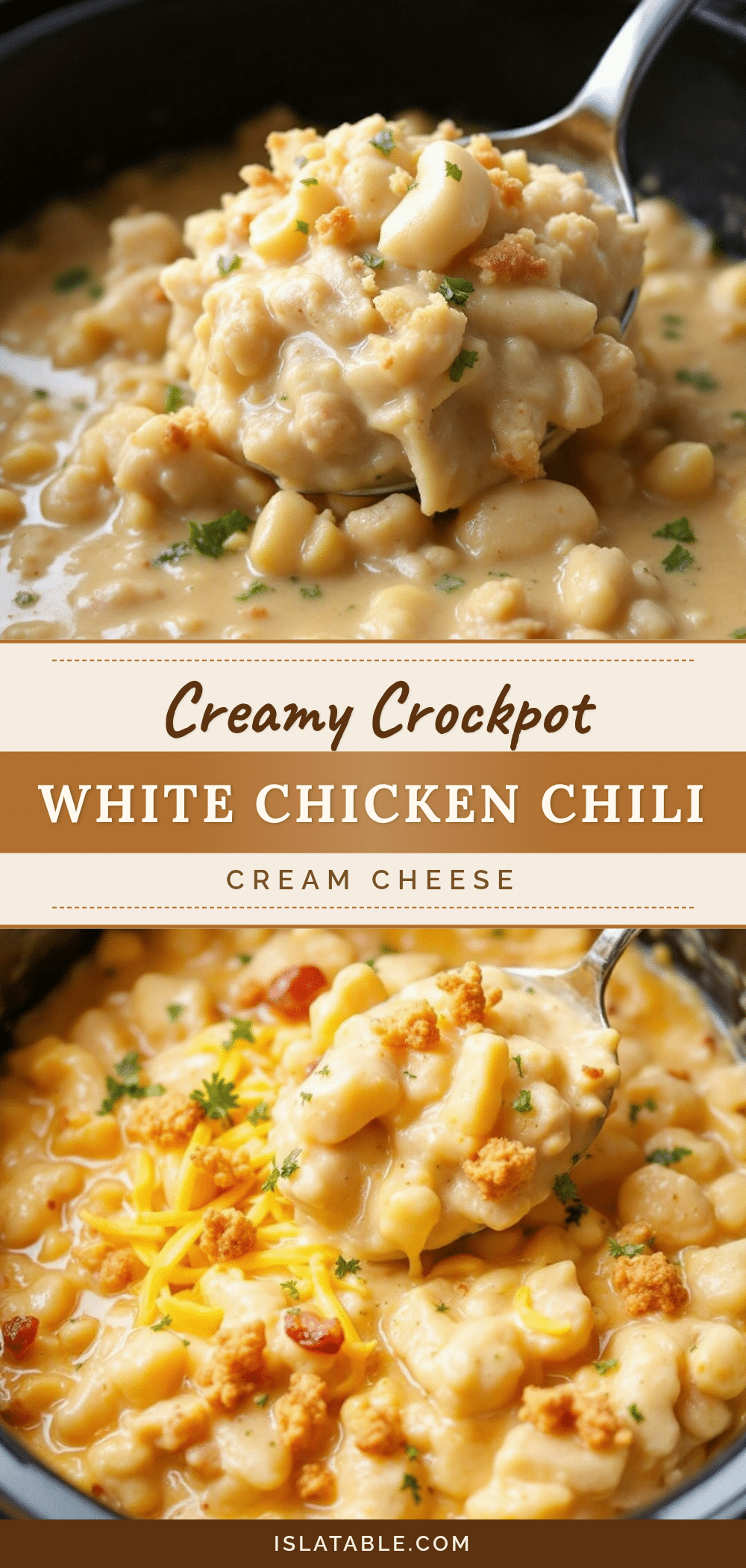 creamy crockpot white chicken chili recipe