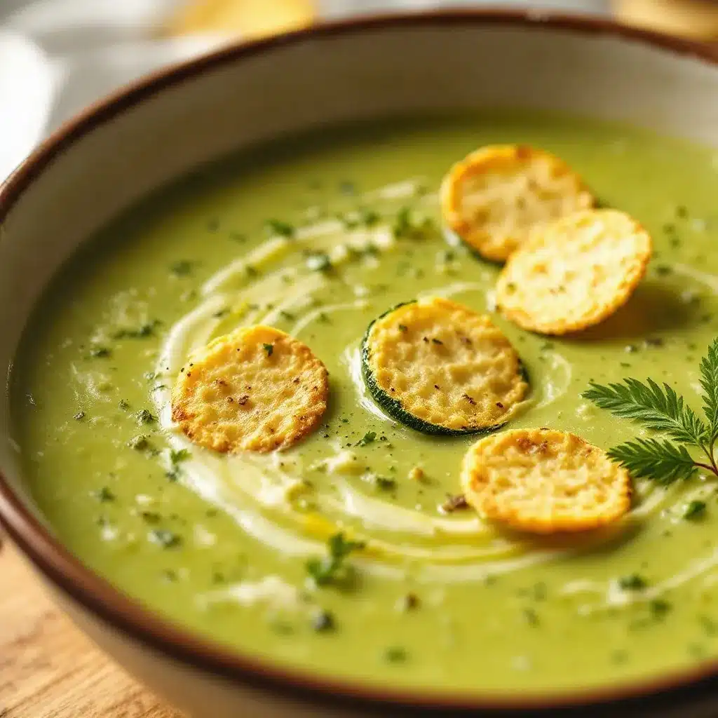 creamy garlic zucchini soup preparation steps