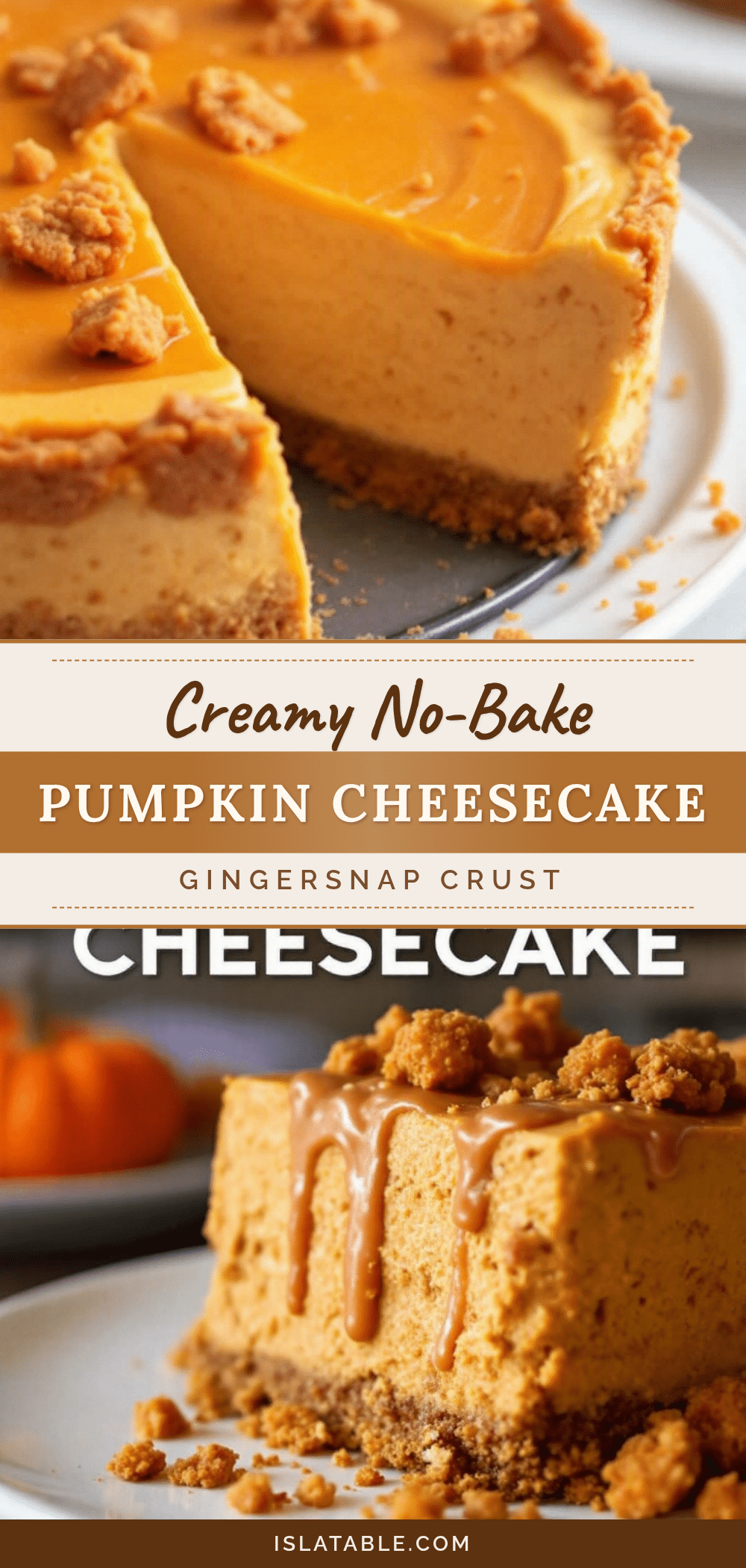 creamy no-bake pumpkin cheesecake recipe