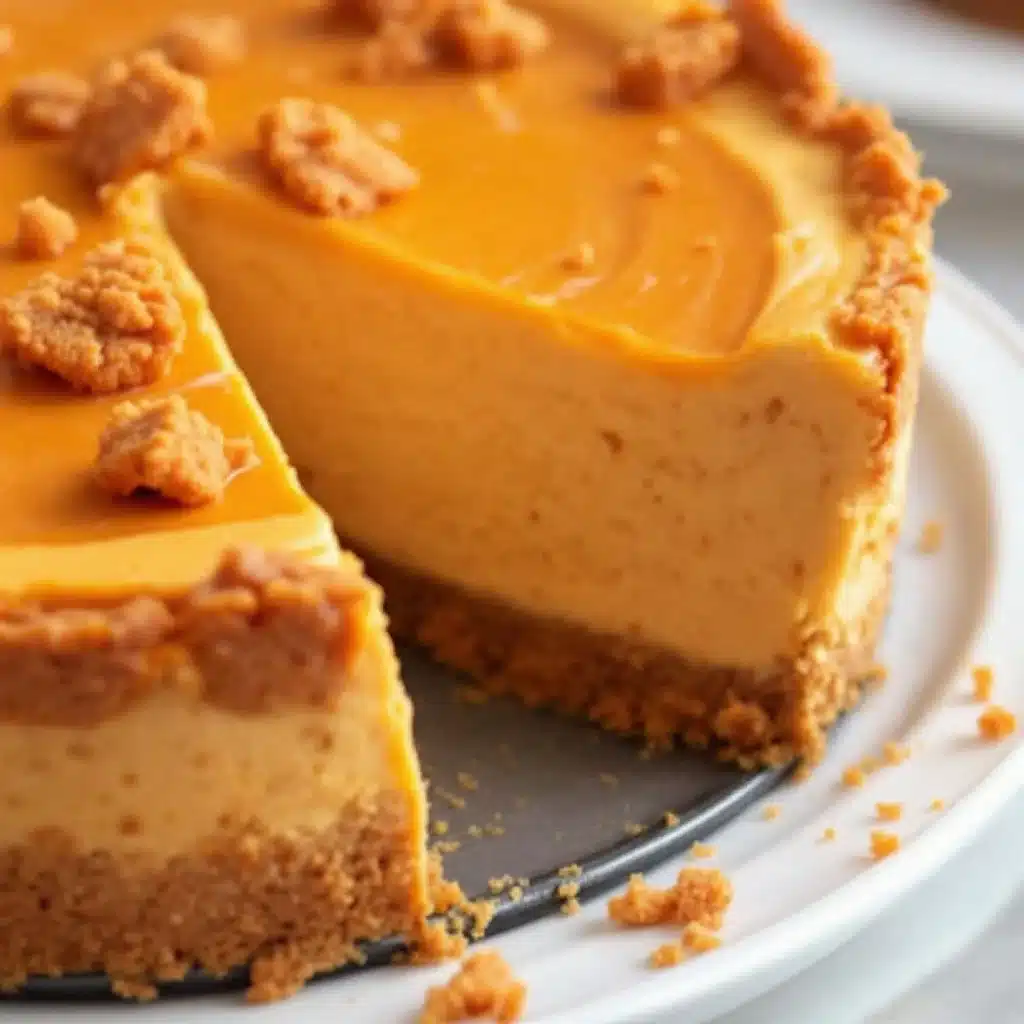 creamy no-bake pumpkin cheesecake - featured image