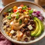 creamy peanut butter chocolate protein overnight oats - featured image