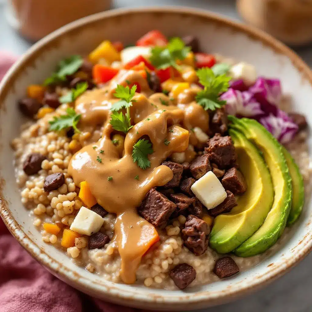 creamy peanut butter chocolate protein overnight oats - featured image