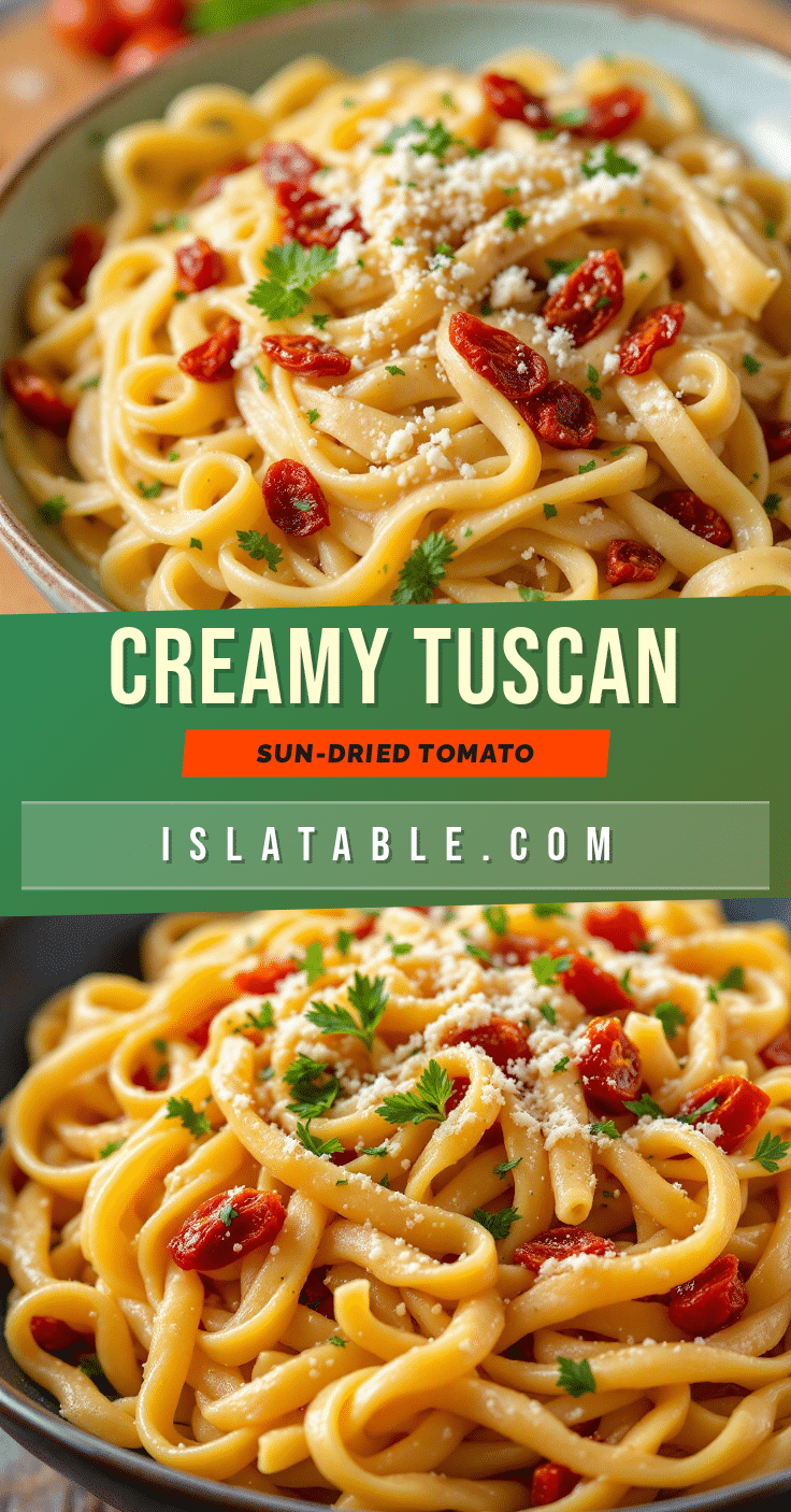 creamy tuscan chicken pasta with sun-dried tomatoes recipe