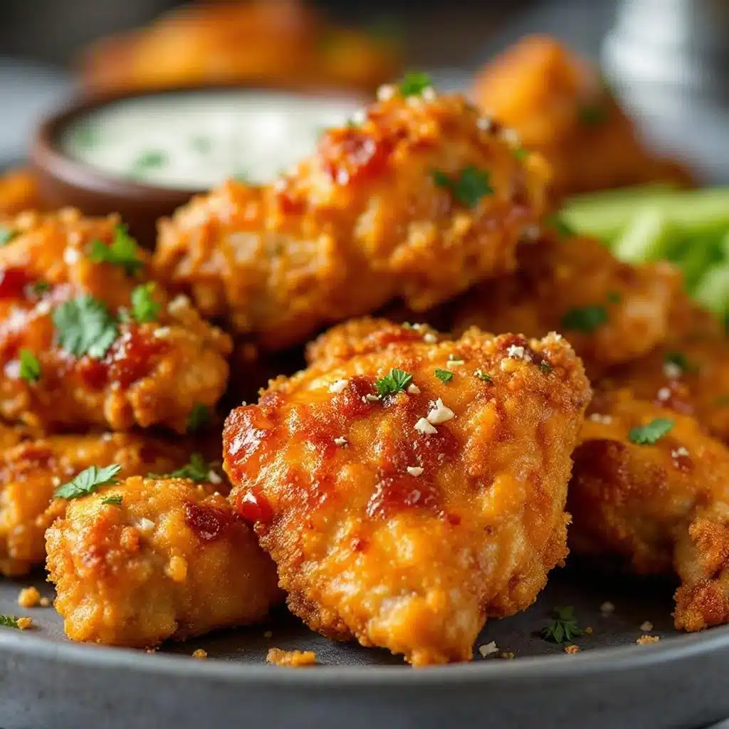 crispy baked chicken wings - featured image
