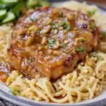 crockpot pork chops with onion gravy - featured image